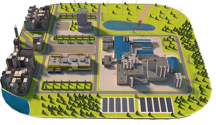 3D модель Электростанции