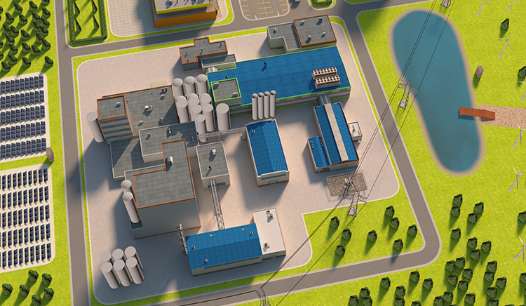 3D модель Электростанции